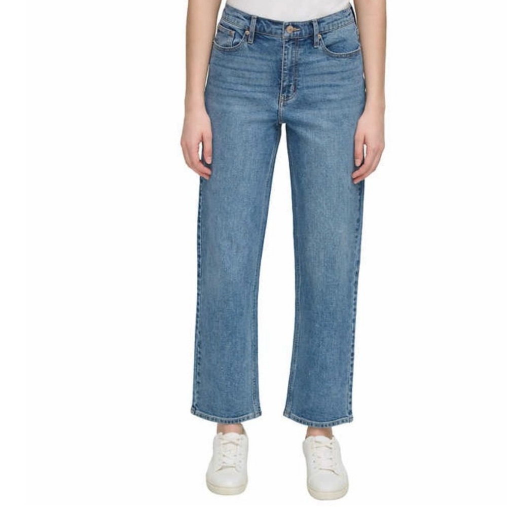 Calvin Klein Ladies' Straight Leg Jean   Blue